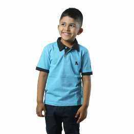 "Boys' Short Sleeve  Polo T-Shirt Sky"